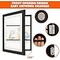 Kids Art Frames 8.5x11, 4-Pack Front Opening Changeable Picture Frames for Kids Artwork, Holds 150 Pieces Each, Artwork Storage and Wall Display Frame for Drawings, Portfolio, Black & Wood